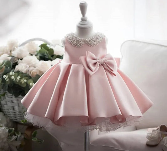 Bow Baby Girl Dress Princess Summer Toddler Dress
